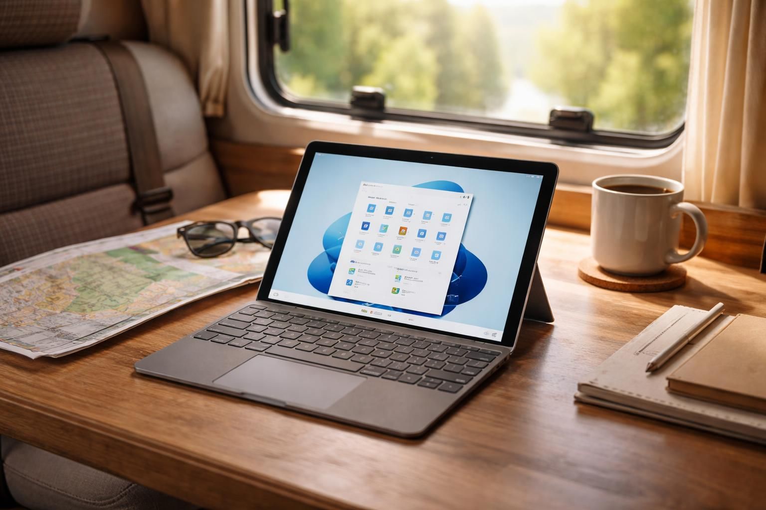 découvrez la surface go, la petite tablette tactile microsoft idéale pour les voyages en camping-car, alliant performance et mobilité pour rester connecté partout.